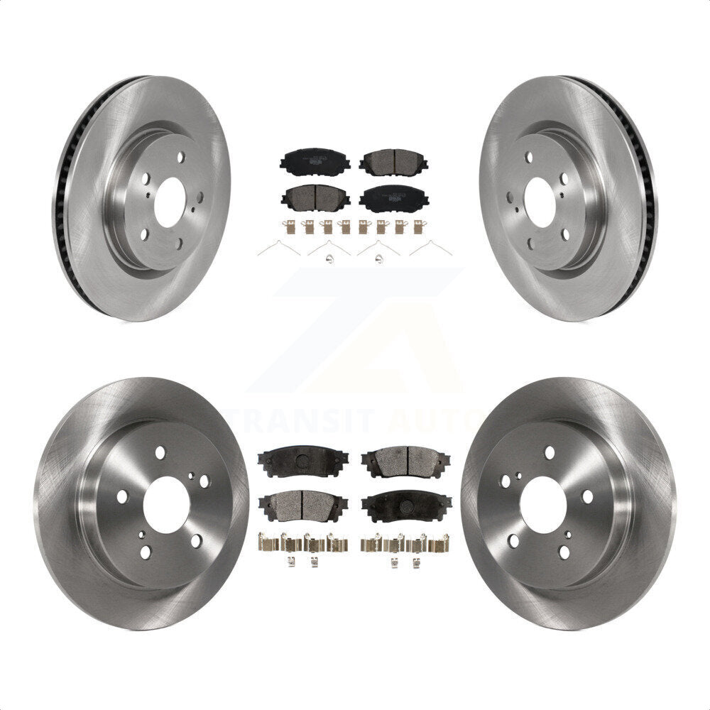 Front Rear Disc Brake Rotors And Ceramic Pads Kit For Toyota Camry RAV4 Lexus ES350 Avalon ES300h UX250h UX200 C-HR ES250 Venza K8T-103239 by Transit Auto