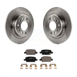 Rear Disc Brake Rotors And Ceramic Pads Kit For 2016-2022 Chevrolet Malibu With Manual Parking K8T-103245
