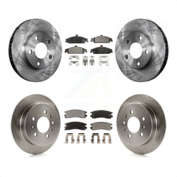 Front Rear Disc Brake Rotors And Ceramic Pads Kit For Pontiac Grand Am Oldsmobile Alero K8T-103259