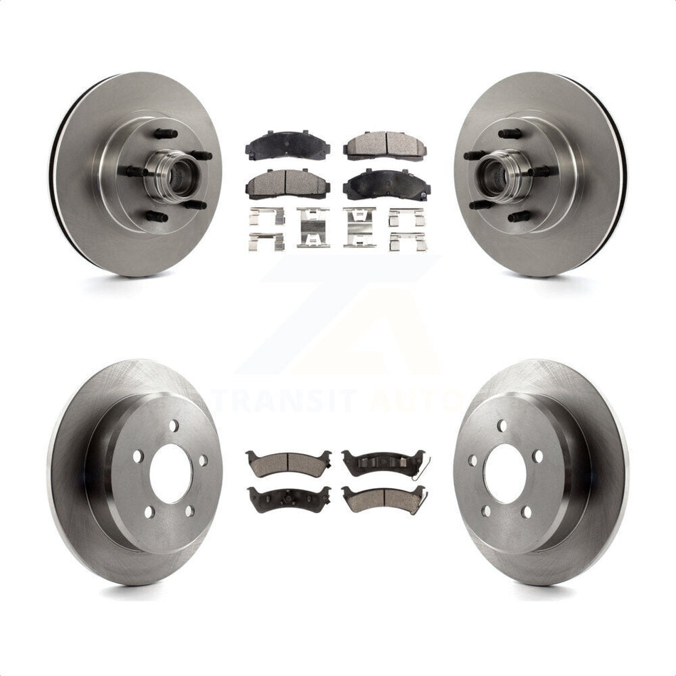 Front Rear Disc Brake Rotors And Ceramic Pads Kit For 2001 Ford Explorer RWD From 01 02 K8T-103332 by Transit Auto