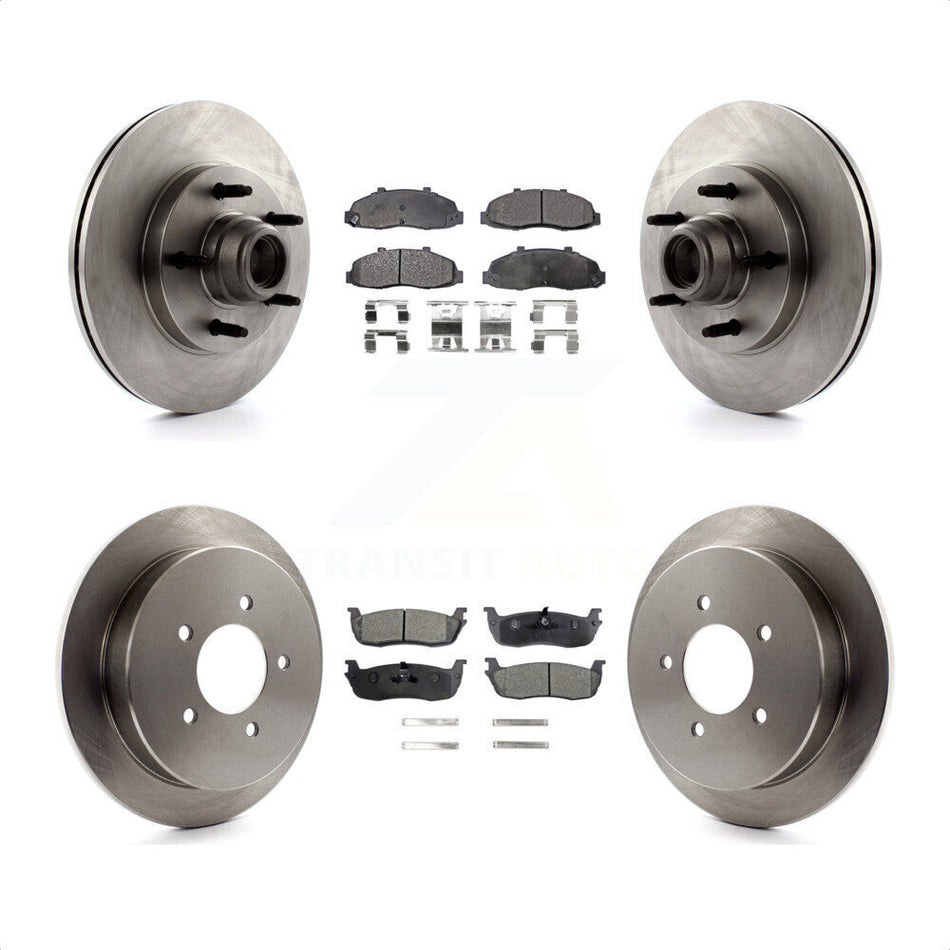 Front Rear Disc Brake Rotors And Ceramic Pads Kit For Ford F-150 K8T-103343 by Transit Auto