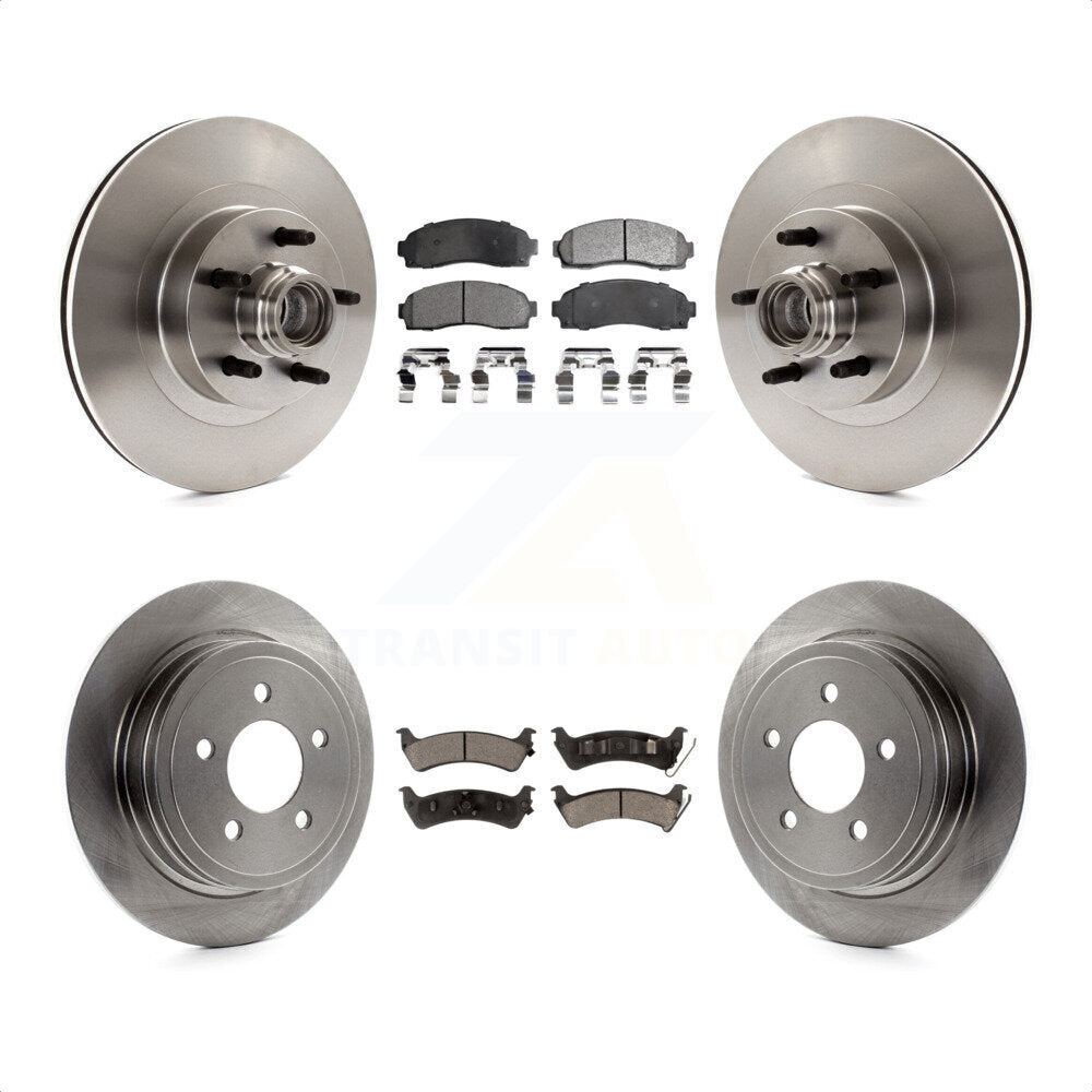 Front Rear Disc Brake Rotors And Ceramic Pads Kit For Ford Explorer Sport Trac RWD K8T-103349 by Transit Auto