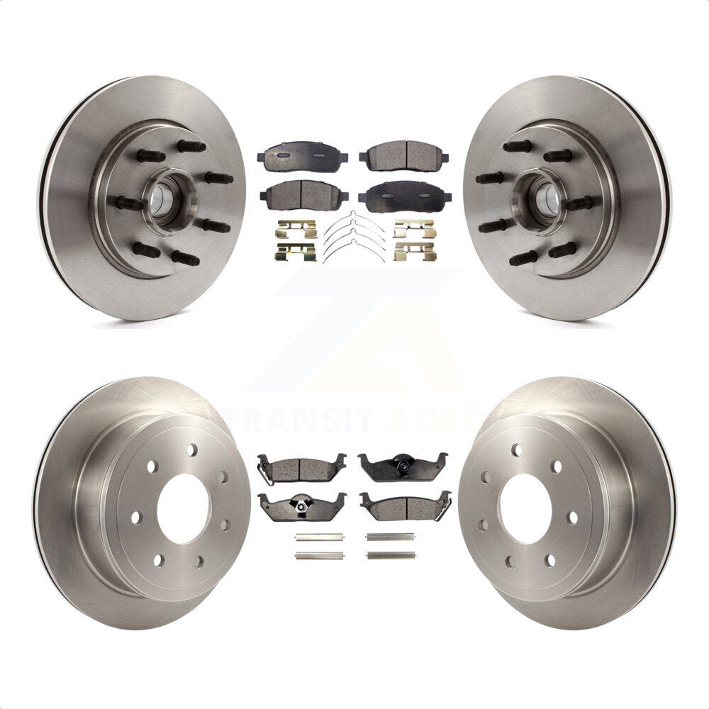 Front Rear Disc Brake Rotors And Ceramic Pads Kit For Ford F-150 Lincoln Mark LT RWD K8T-103351 by Transit Auto