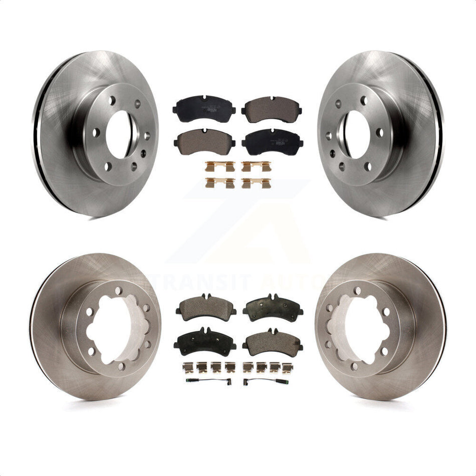 Front Rear Disc Brake Rotors And Ceramic Pads Kit For Sprinter 3500 Mercedes-Benz Dodge Freightliner K8T-103407 by Transit Auto