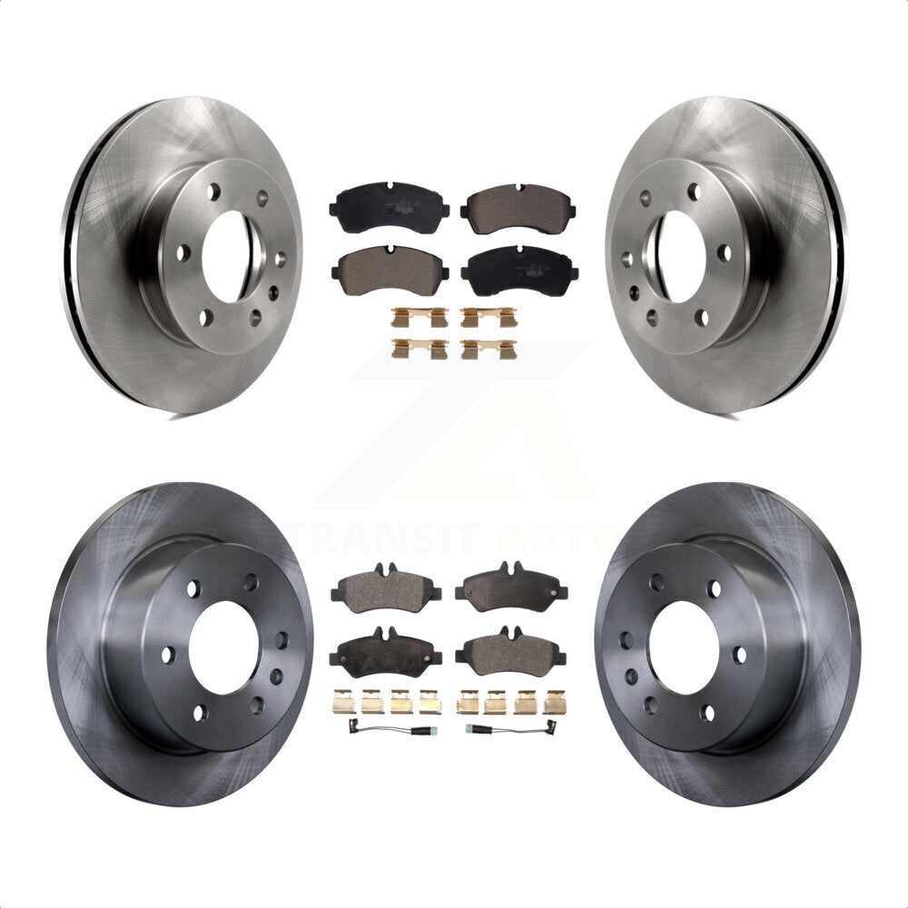 Front Rear Disc Brake Rotors And Ceramic Pads Kit For Sprinter 3500 Dodge Freightliner K8T-103408 by Transit Auto