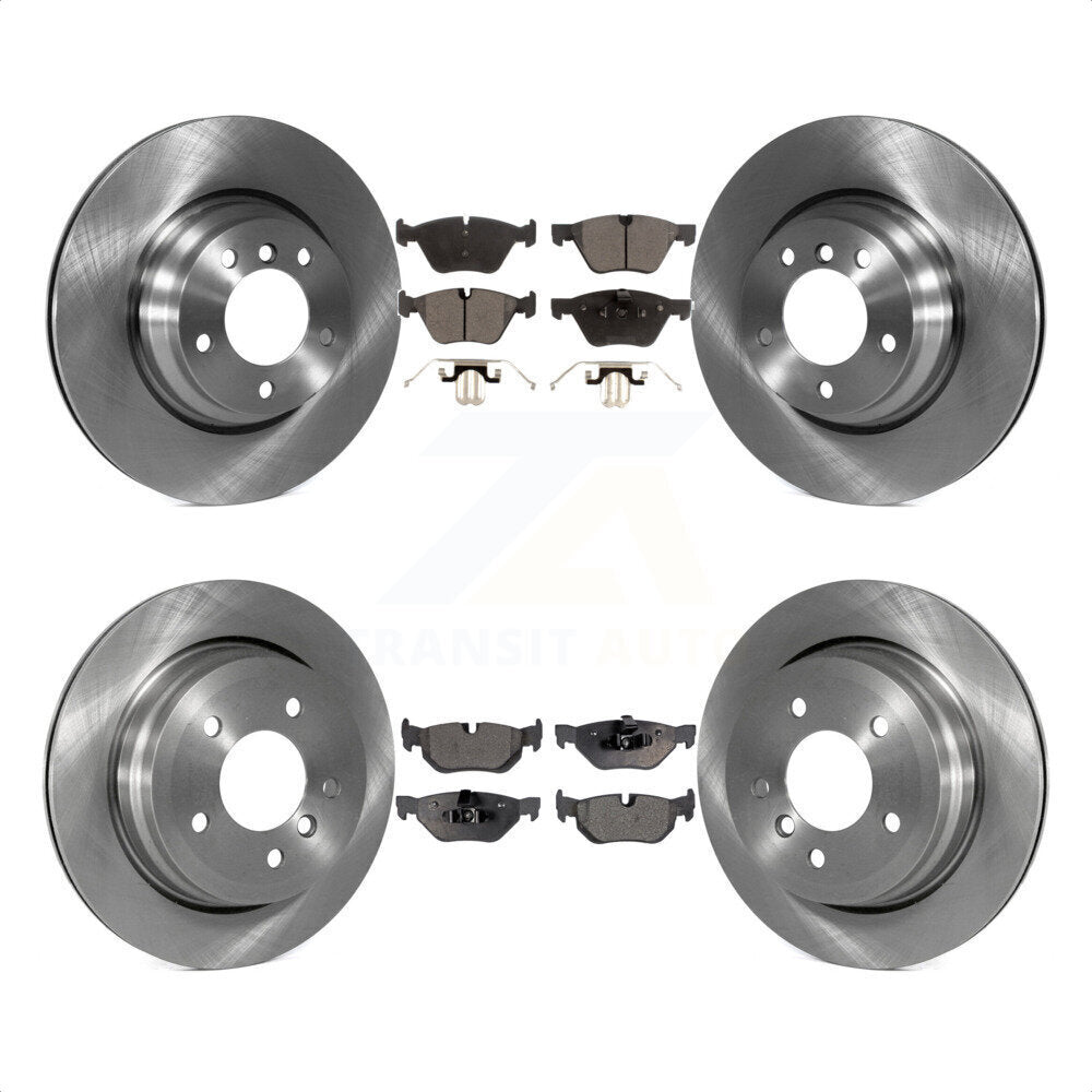 Front Rear Disc Brake Rotors And Ceramic Pads Kit For 2012 BMW X1 xDrive28i With 300mm Diameter Rotor K8T-103411 by Transit Auto