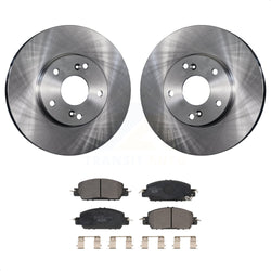Front Disc Brake Rotors And Ceramic Pads Kit For 2016 Honda Accord LX-S with 2.4L K8T-103421