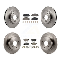 Front Rear Disc Brake Rotors And Ceramic Pads Kit For 2017 Honda Accord LX-S K8T-103434