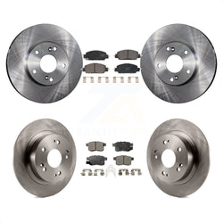 Front Rear Disc Brake Rotors And Ceramic Pads Kit For 2016 Honda Accord LX-S with 2.4L K8T-103435