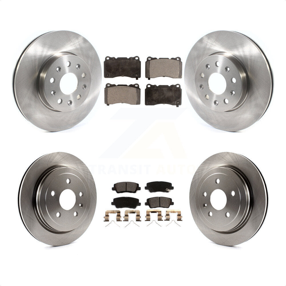 Front Rear Disc Brake Rotors And Ceramic Pads Kit For Cadillac CTS K8T-103441 by Transit Auto