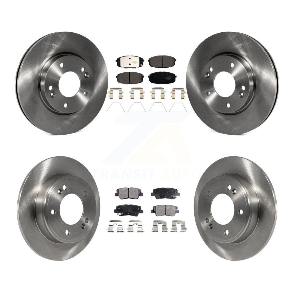 Front Rear Disc Brake Rotors And Ceramic Pads Kit For 2014-2016 Kia Soul K8T-103442 by Transit Auto