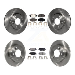 Front Rear Disc Brake Rotors And Ceramic Pads Kit For 2014-2016 Kia Soul K8T-103442