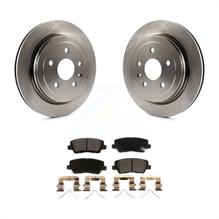 Rear Disc Brake Rotors And Ceramic Pads Kit For Cadillac CTS K8T-103444 by Transit Auto