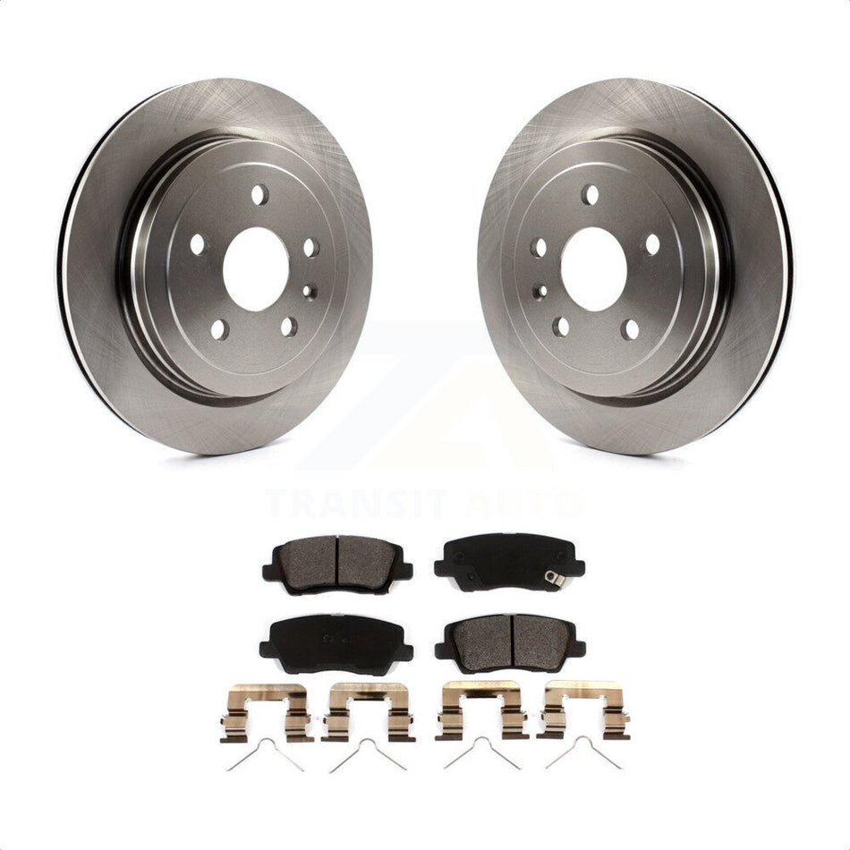 Rear Disc Brake Rotors And Ceramic Pads Kit For Cadillac CTS K8T-103444 by Transit Auto