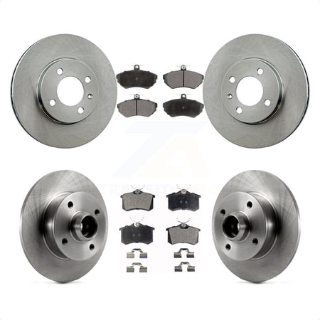 Front Rear Disc Brake Rotors Hub Assembly And Ceramic Pads Kit For Volkswagen Golf Passat K8T-103464 by Transit Auto