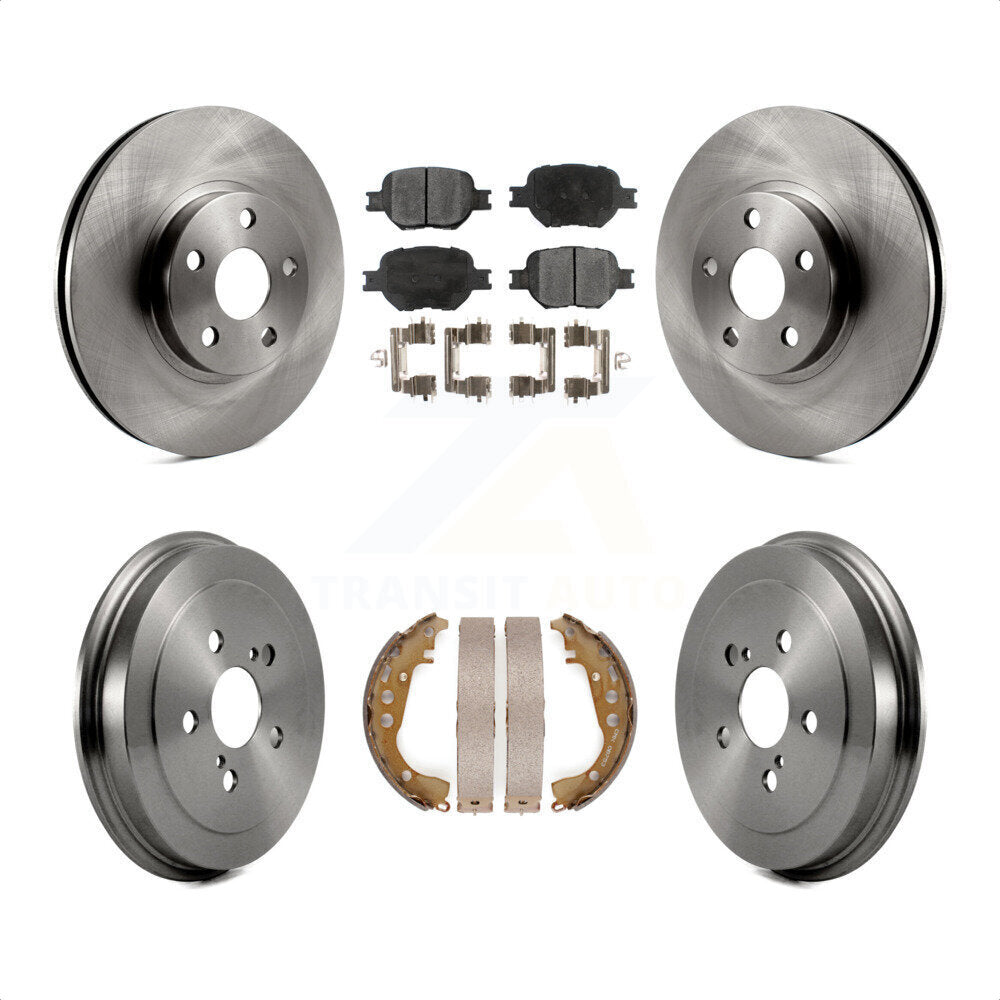 Front Rear Disc Brake Rotors Ceramic Pads And Drum Kit For Toyota Celica K8T-103526 by Transit Auto