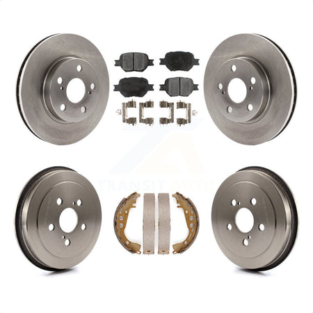 Front Rear Disc Brake Rotors Ceramic Pads And Drum Kit For 2001 Toyota Celica GT K8T-103531 by Transit Auto