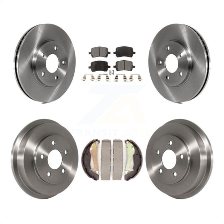 Front Rear Disc Brake Rotors Ceramic Pads And Drum Kit For Chevrolet HHR K8T-103575 by Transit Auto