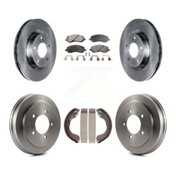 Front Rear Disc Brake Rotors Ceramic Pads And Drum Kit For Jeep Patriot Compass Dodge Caliber Chrysler Sebring Avenger K8T-103582