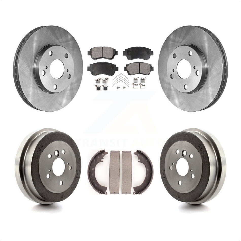 Front Rear Disc Brake Rotors Ceramic Pads And Drum Kit For Toyota Camry K8T-103591 by Transit Auto