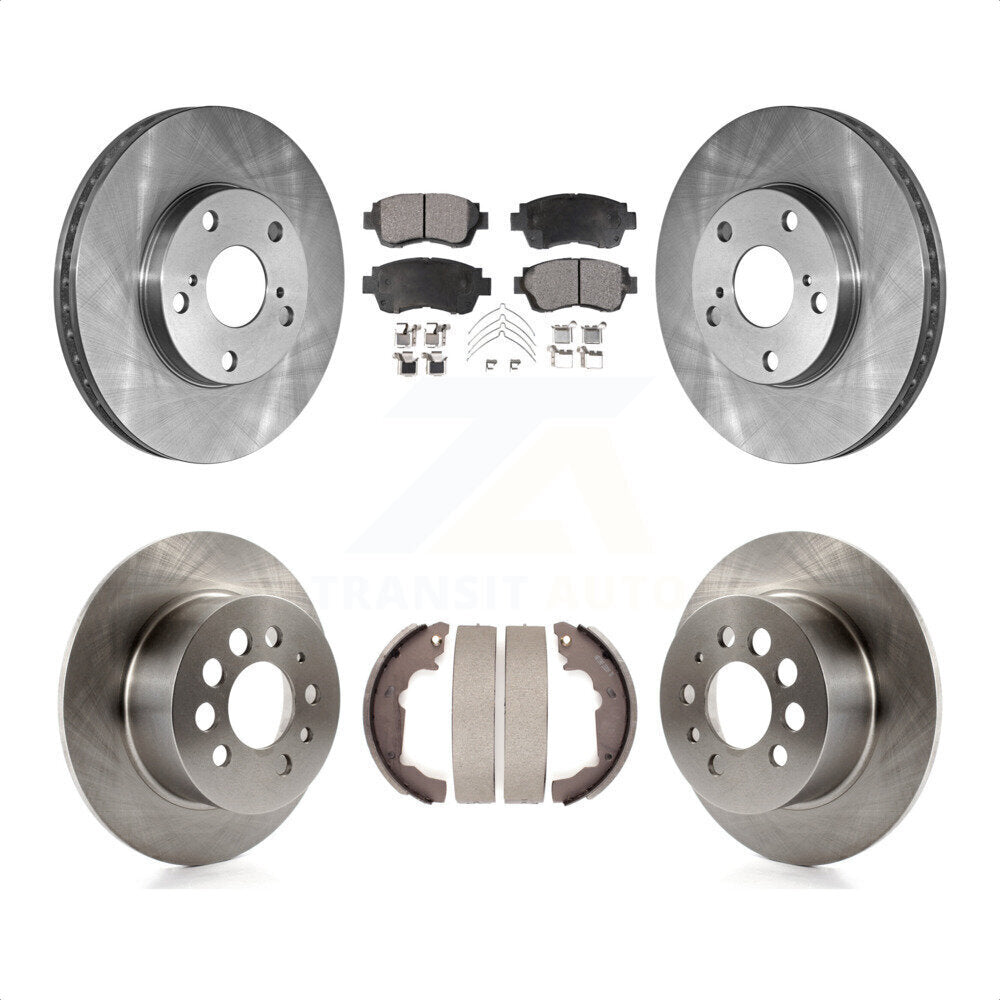 Front Rear Disc Brake Rotors Ceramic Pads And Drum Kit For 1998-2003 Toyota Sienna K8T-103592 by Transit Auto