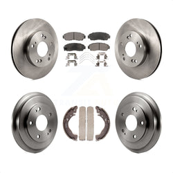 Front Rear Disc Brake Rotors Ceramic Pads And Drum Kit For 2015 Honda Civic LX with Manual transmission K8T-103593