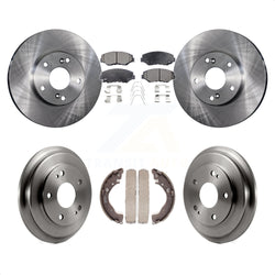 Front Rear Disc Brake Rotors Ceramic Pads And Drum Kit For Honda Civic K8T-103594