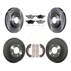 Front Rear Disc Brake Rotors Ceramic Pads And Drum Kit For Ford Escape Mazda Tribute Mercury Mariner K8T-103632