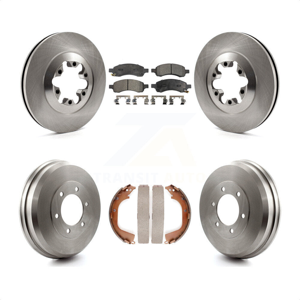 Front Rear Disc Brake Rotors Ceramic Pads And Drum Kit For Chevrolet Colorado GMC Canyon K8T-103651 by Transit Auto