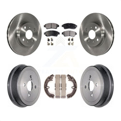 Front Rear Disc Brake Rotors Ceramic Pads And Drum Kit For 1993-1997 Toyota Corolla Geo Prizm K8T-103663