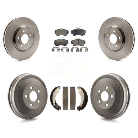 Front Rear Disc Brake Rotors Ceramic Pads And Drum Kit For Chrysler PT Cruiser Turbocharged K8T-103665 by Transit Auto