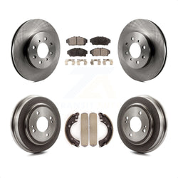 Front Rear Disc Brake Rotors Ceramic Pads And Drum Kit For Honda Civic K8T-103670