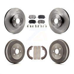 Front Rear Disc Brake Rotors Ceramic Pads And Drum Kit For Toyota Matrix Pontiac Vibe K8T-103683