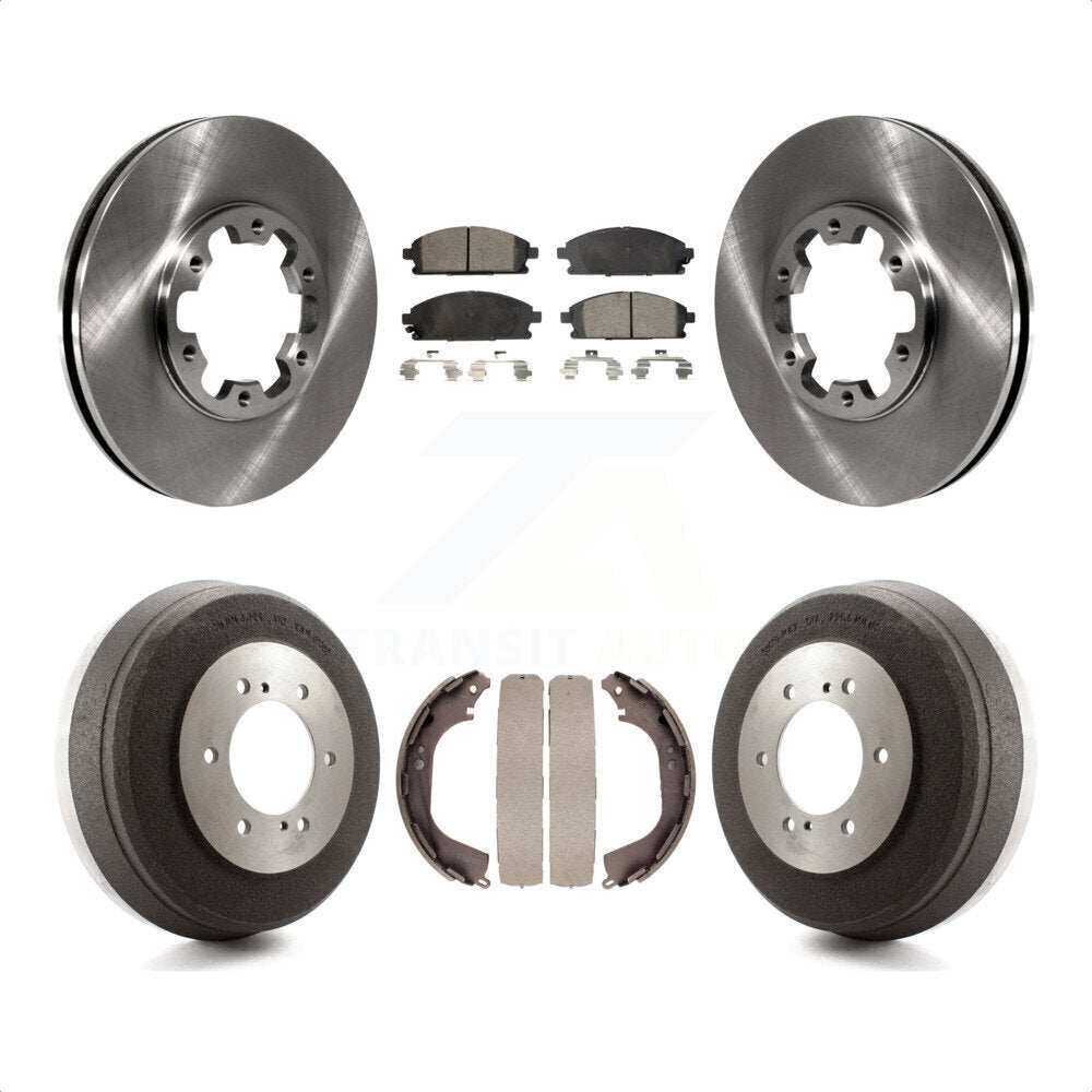 Front Rear Disc Brake Rotors Ceramic Pads And Drum Kit For Nissan Pathfinder INFINITI QX4 K8T-103688 by Transit Auto