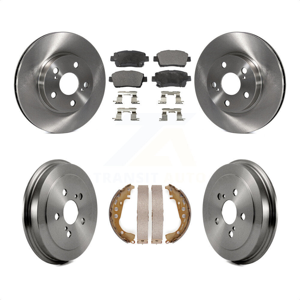 Front Rear Disc Brake Rotors Ceramic Pads And Drum Kit For 2004-2008 Toyota Prius K8T-103695 by Transit Auto