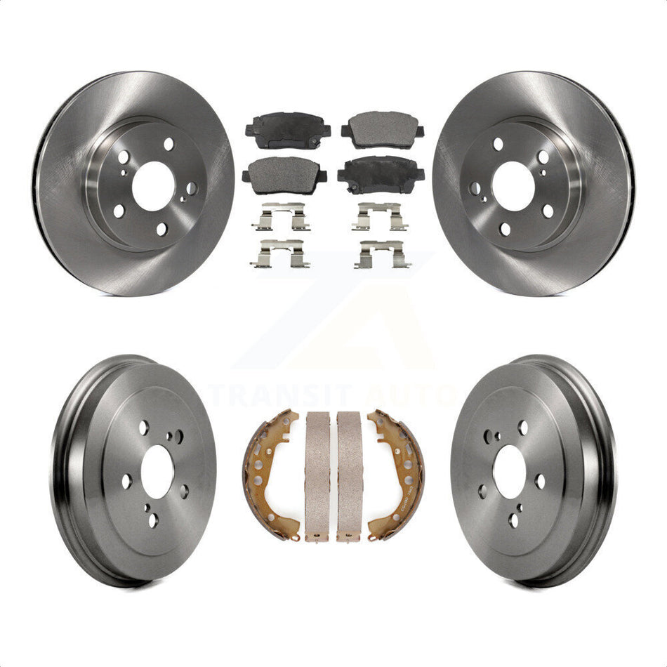 Front Rear Disc Brake Rotors Ceramic Pads And Drum Kit For 2004-2008 Toyota Prius K8T-103695 by Transit Auto