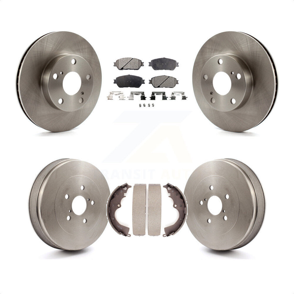 Front Rear Disc Brake Rotors Ceramic Pads And Drum Kit For Toyota Tacoma With 5 Lug Wheels K8T-103702 by Transit Auto