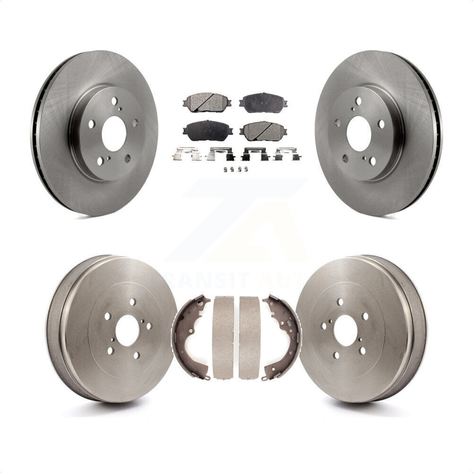 Front Rear Disc Brake Rotors Ceramic Pads And Drum Kit For 2004-2010 Toyota Sienna K8T-103704 by Transit Auto