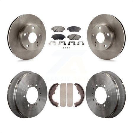 Front Rear Disc Brake Rotors Ceramic Pads And Drum Kit For 2015 Toyota Tacoma 4WD With 5 Lug Wheels K8T-103707 by Transit Auto