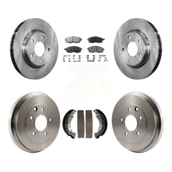 Front Rear Disc Brake Rotors Ceramic Pads And Drum Kit For Nissan Sentra K8T-103728