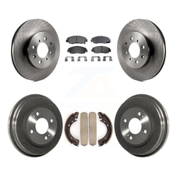 Front Rear Disc Brake Rotors Ceramic Pads And Drum Kit For Honda Civic K8T-103735
