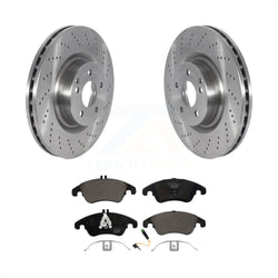 Front Disc Brake Rotors And Ceramic Pads Kit For Mercedes-Benz C250 E400 E550 K8T-103831