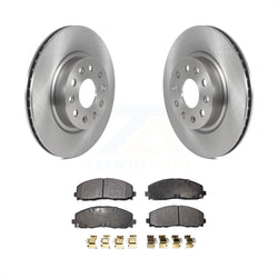 Front Disc Brake Rotors And Ceramic Pads Kit For 2018-2022 Jeep Wrangler Without Heavy Duty Brakes Code BRY K8T-103836