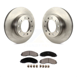 Front Disc Brake Rotors And Ceramic Pads Kit For Ford F-450 Super Duty F-550 K8T-103848