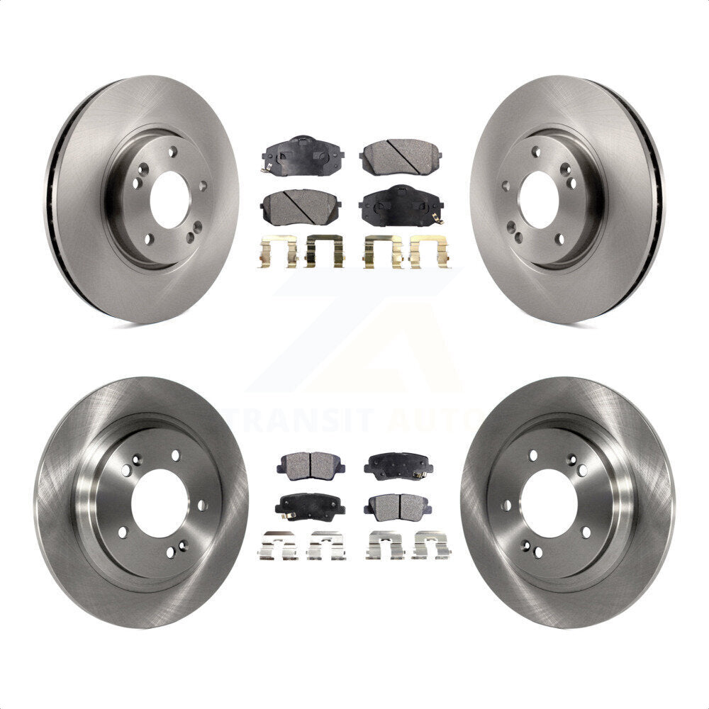 Front Rear Disc Brake Rotors And Ceramic Pads Kit For Kia Soul EV K8T-103881 by Transit Auto