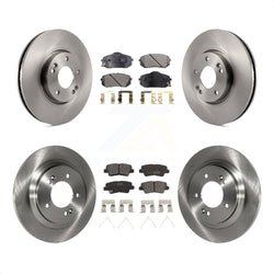 Front Rear Disc Brake Rotors And Ceramic Pads Kit For 2016 Kia Soul EV From Chassis VIN #160921 K8T-103882