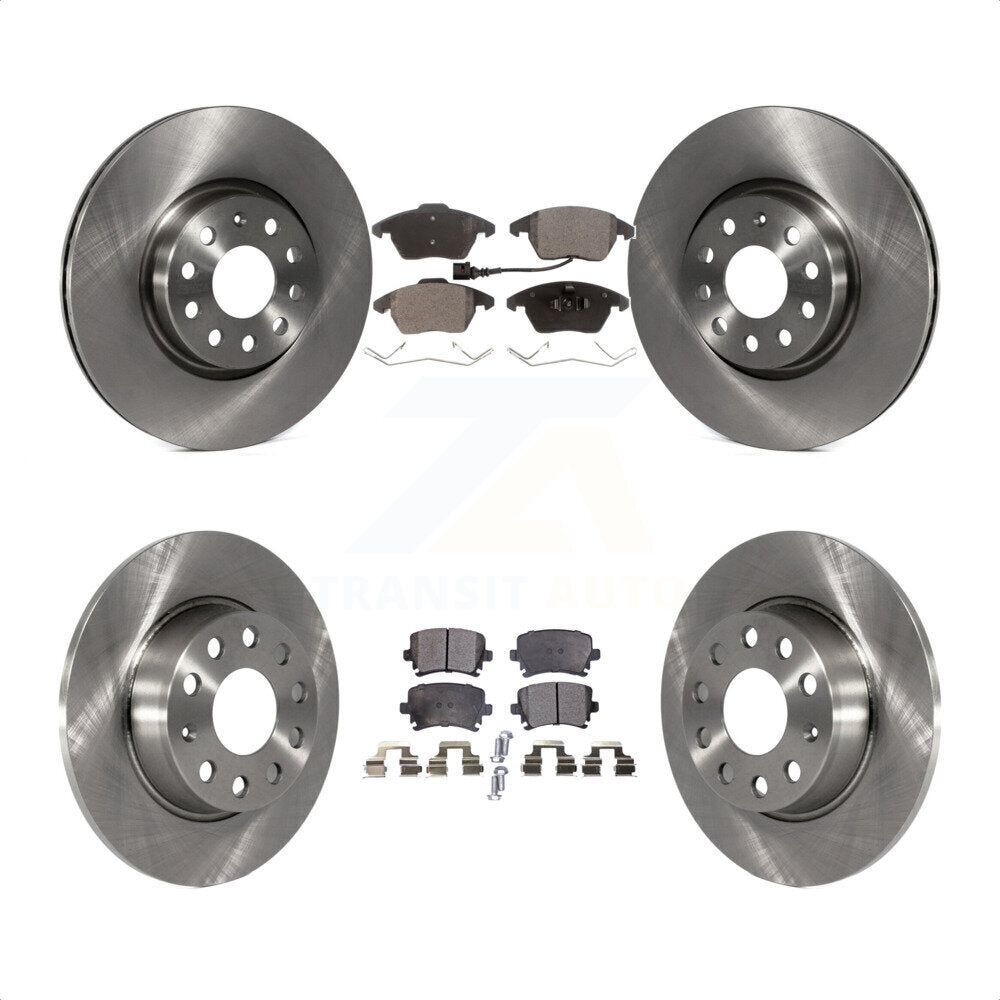 Front Rear Disc Brake Rotors And Ceramic Pads Kit For 2011 Volkswagen GTI K8T-103892 by Transit Auto