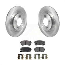 Rear Disc Brake Rotors And Ceramic Pads Kit For 2017 Kia Cadenza Limited Technology With Manual Parking K8T-103901