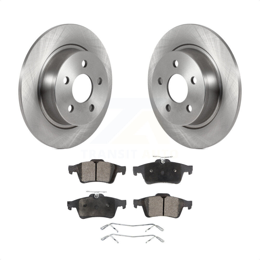 Rear Disc Brake Rotors And Ceramic Pads Kit For Ford Connect K8T-103914 by Transit Auto