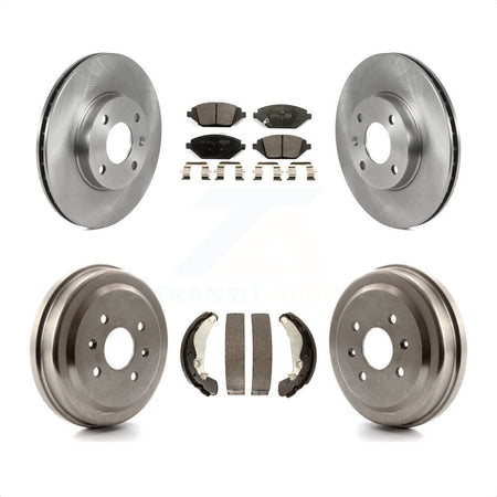 Front Rear Disc Brake Rotors Ceramic Pads And Drum Kit For 2016-2021 Chevrolet Spark K8T-103933 by Transit Auto